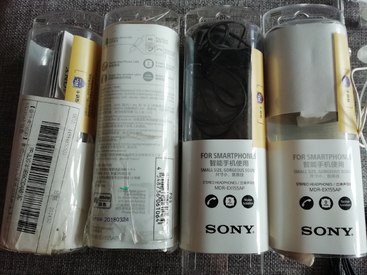 Sony/索尼 MDR-EX155AP 入...