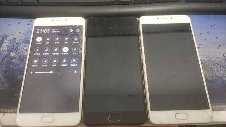 3台只要120外面收来的魅蓝note3,成...