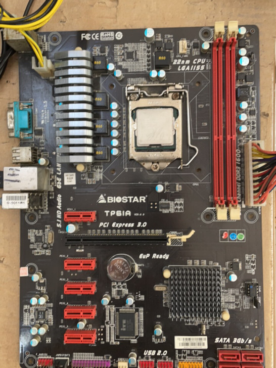 映泰H61。TP61A 6卡 带CPU 和...