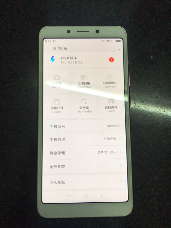 红米6A. 3+32GB原装机正常使用账号...