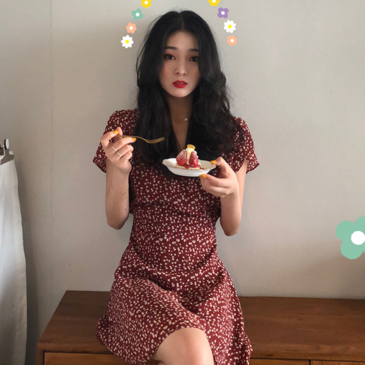 夏裙子仙女超仙森系春季2020法式桔梗裙复...
