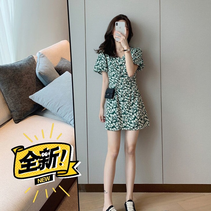 2021夏季新款韩版法式小清新初恋气质超仙...