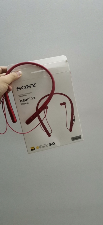 索尼 运动款蓝牙耳机 金属壳带插卡功能