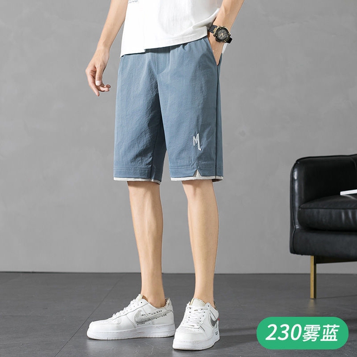 短裤男外穿2021裤子男夏季宽松薄款男士宽...
