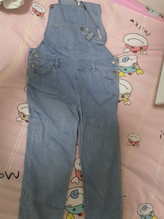 爱上圆滚滚卷毛家，背带裤8Y，超级好穿，配...