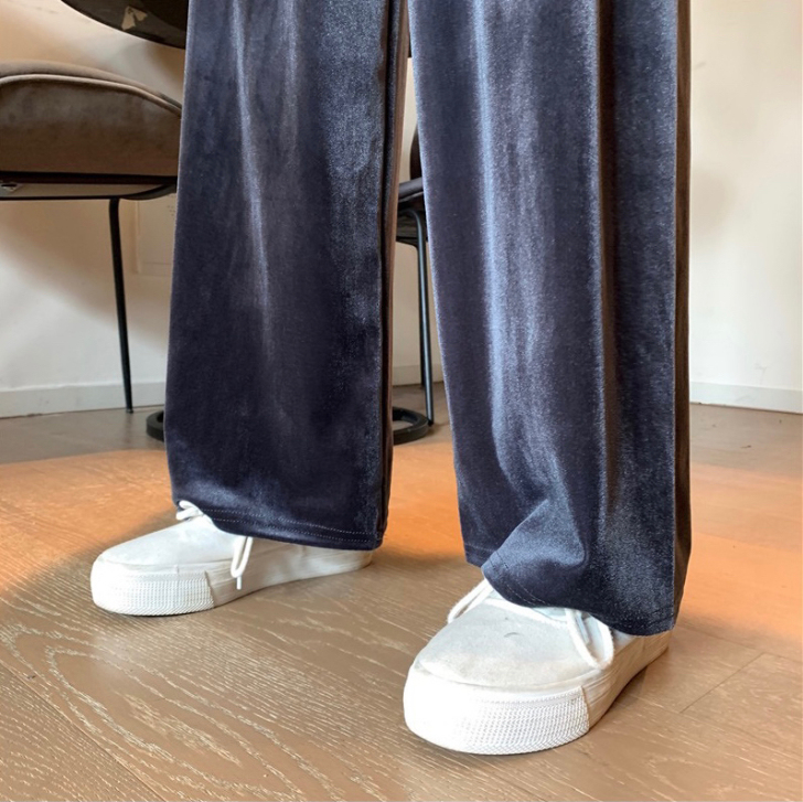 实体店高品质丝绒阔腿裤 休闲裤女 数量不多