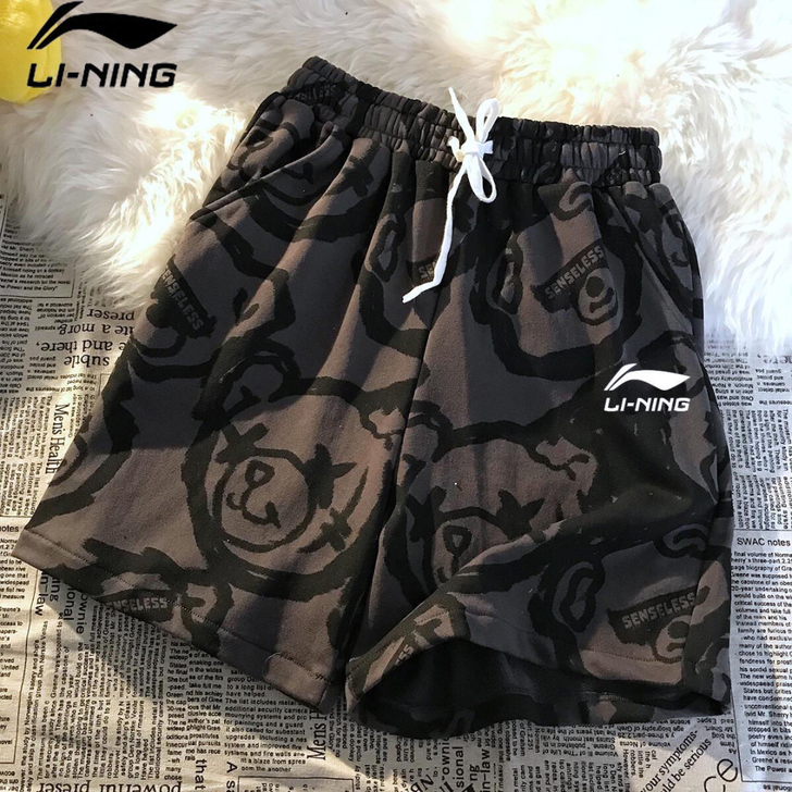 中国LN运动短裤宽松五分裤扎染2021夏季...