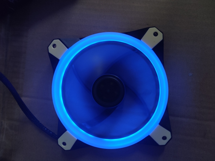 安钛克12cm蓝色光环电脑机箱散热器风扇带...