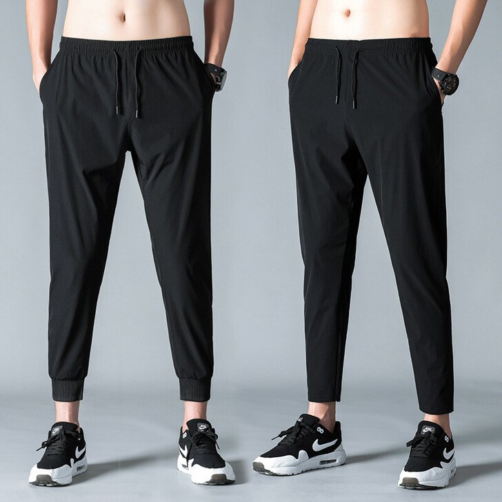 夏季新款男士九分裤青年薄款透气宽松休闲裤运...