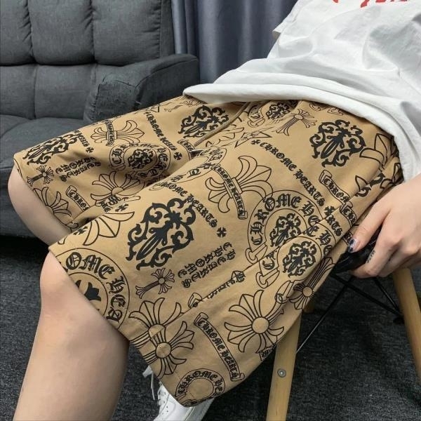 短裤男夏季潮流港风薄款韩版运动过膝五分裤宽...