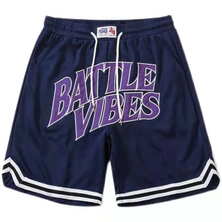 美式复古篮球刺绣五分裤夏季新款复古运动裤美...