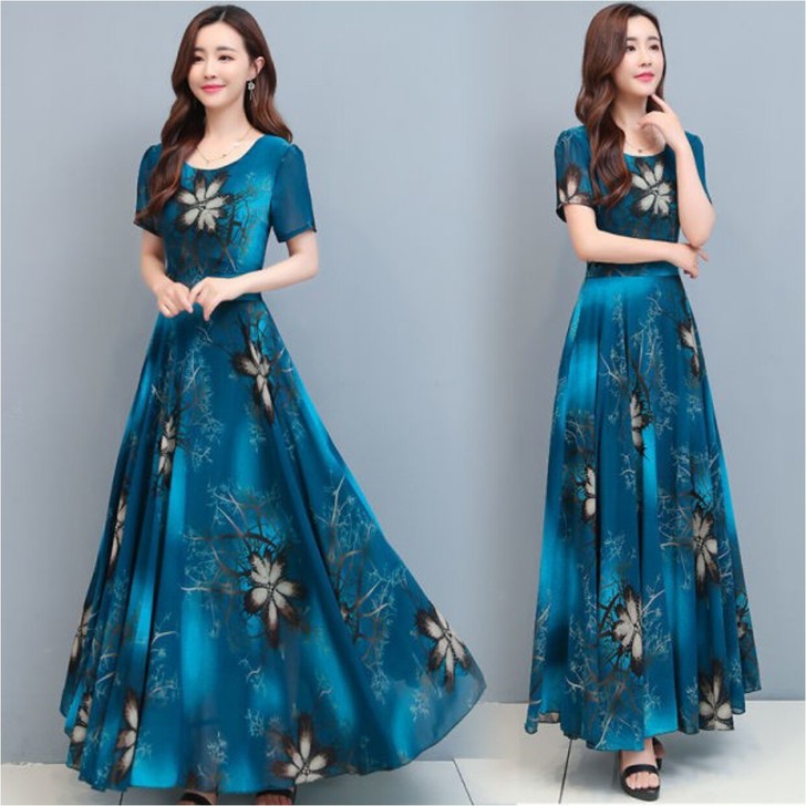 【要涨价了】气质短袖连衣裙新款洋气妈妈女裙...