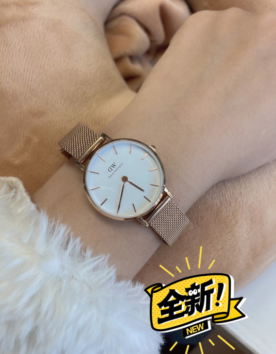 闲置转让dw手表金色石英表防水