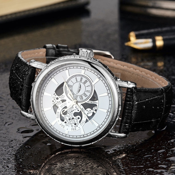 新款瑞士正品全自动机械手表镂空手表男 防水...