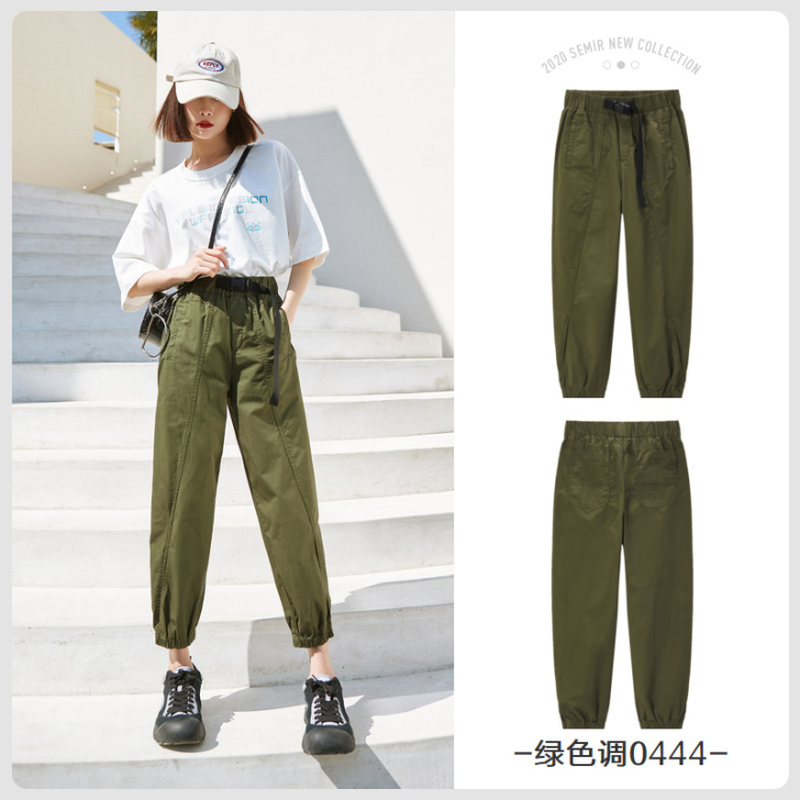 森马休闲长裤女宽松时尚潮流工装裤子2021...