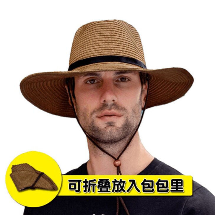 遮阳帽男夏季可折叠帽子男潮太阳帽 牛仔帽大...