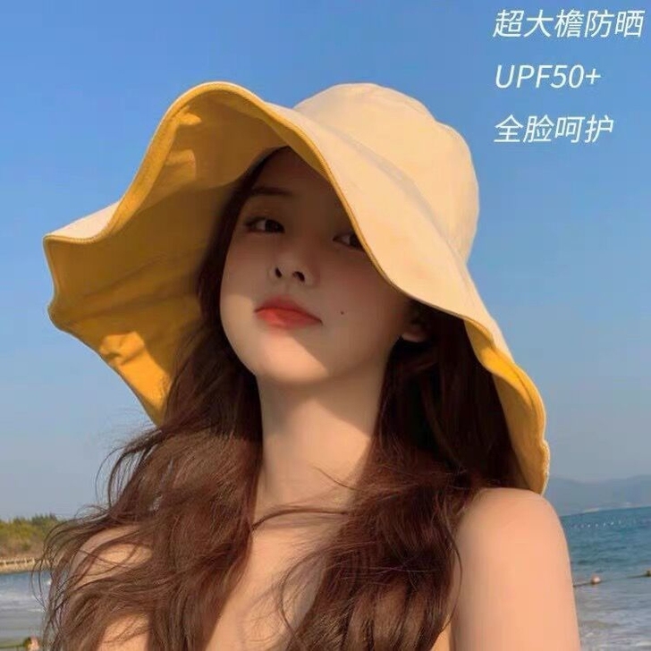 春夏渔夫帽女防晒遮阳帽子 大沿日系百搭潮流...