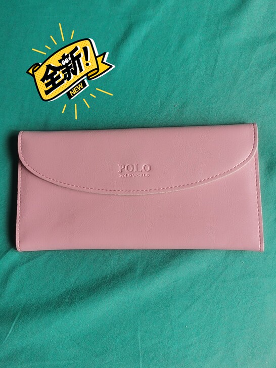 全新polo粉色钱包