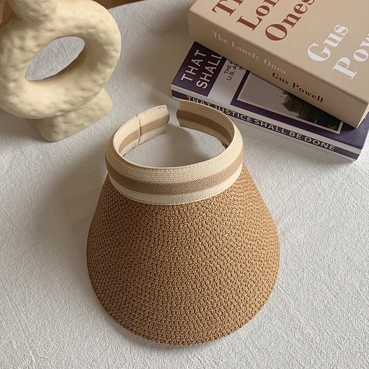 遮阳帽防晒帽百搭时尚网红款空顶帽草帽无顶太...