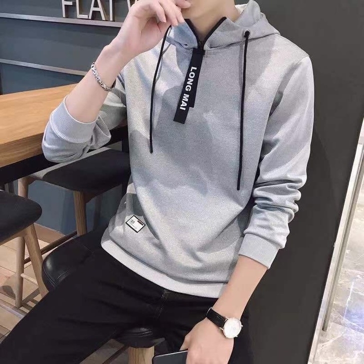 卫衣男士连帽外套宽松纯色长袖t恤潮流学生帅...