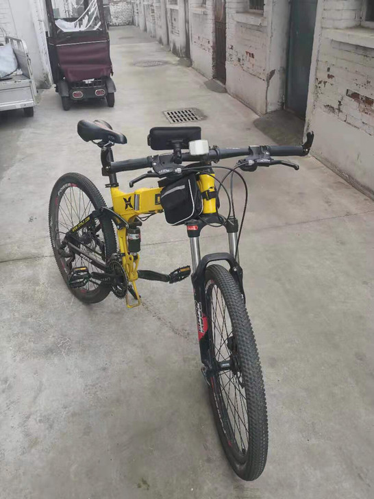 老公上海进修时买的自行车,大城市里骑自行车...