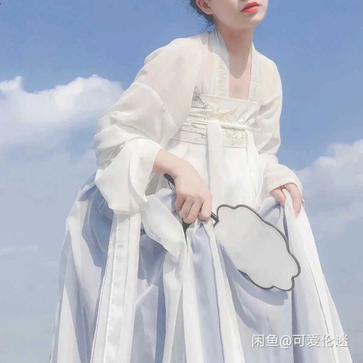 万里晴空夏款学生汉服原创汉服元素女超仙刺绣...