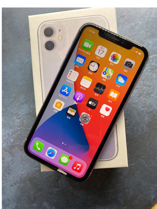 iphone11美版紫色64G苹果11有锁...