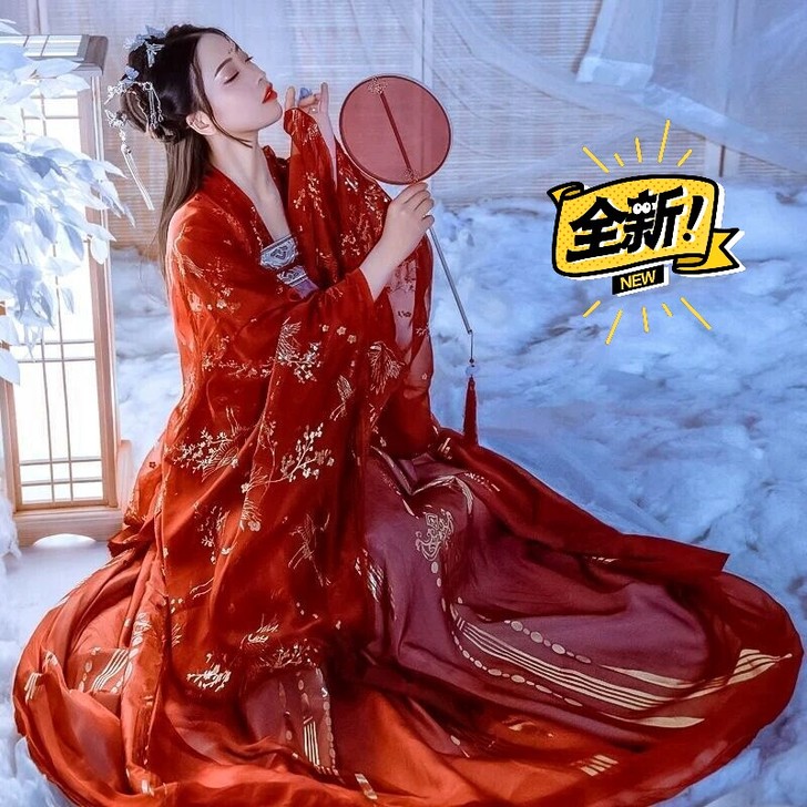 剧本杀古装嫁衣红色汉服影楼写真古风服装白色...