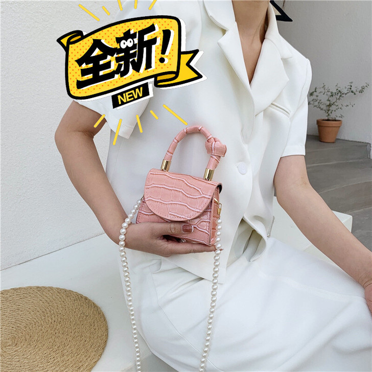 夏天小包包女2021新款潮迷你手提链条斜挎...