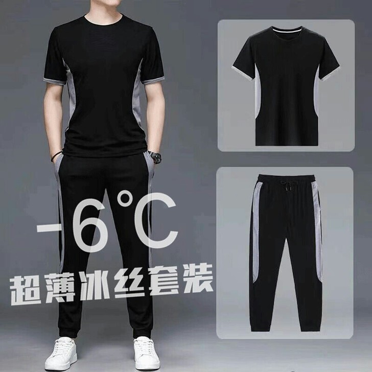 #节后鱼生#夏季新品衣服男抖音经典运动套装...