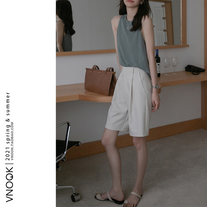 VNOOK 2021夏新款西装短裤女休闲a...