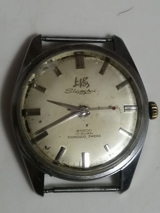 上海1523-614机械表，浪花后盖。走时...