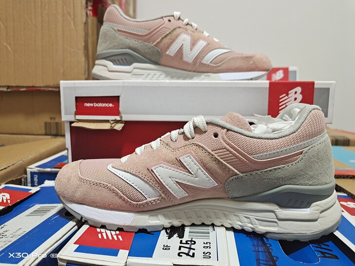 正品新百伦997had浅粉色运动鞋36码实...