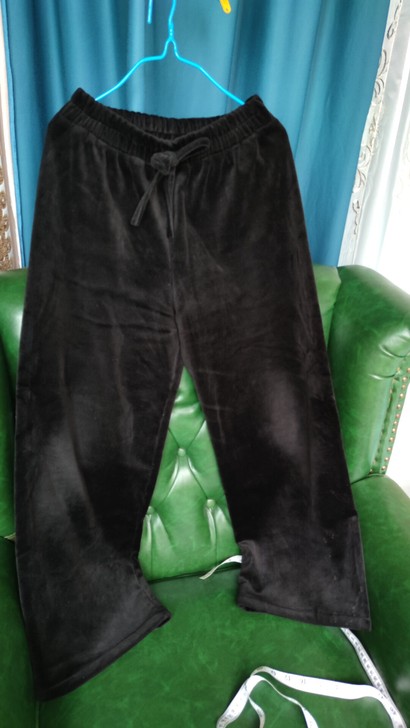 灯芯绒阔腿裤黑色长裤冬裤