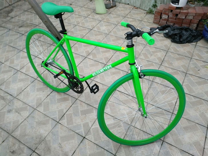 【转让】死飞一荧光绿全新只骑了3公里，可当...