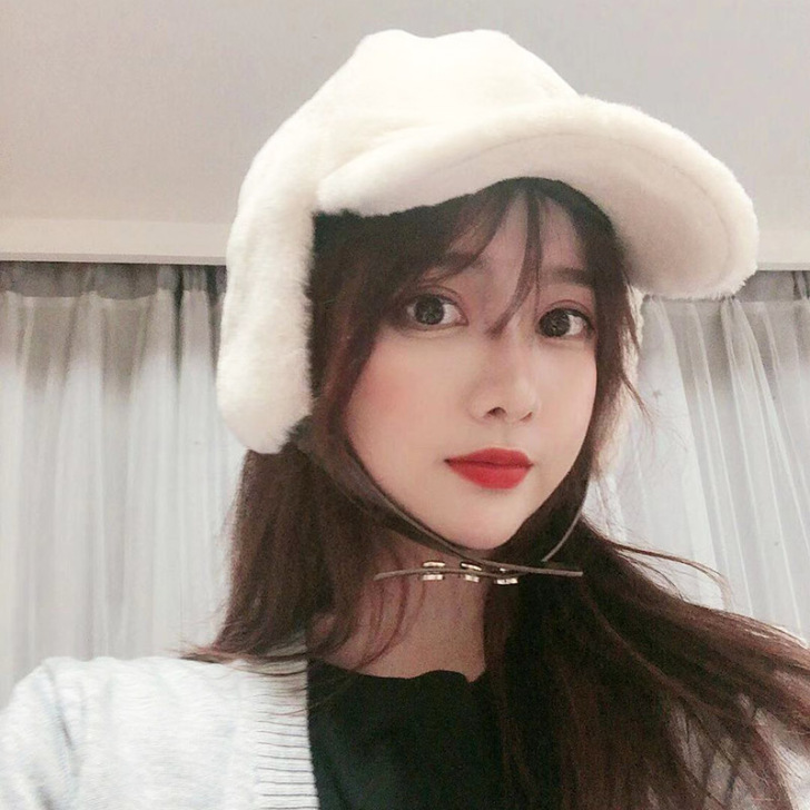 帽子女ins网红同款羊羔毛雷锋帽韩版甜美可...