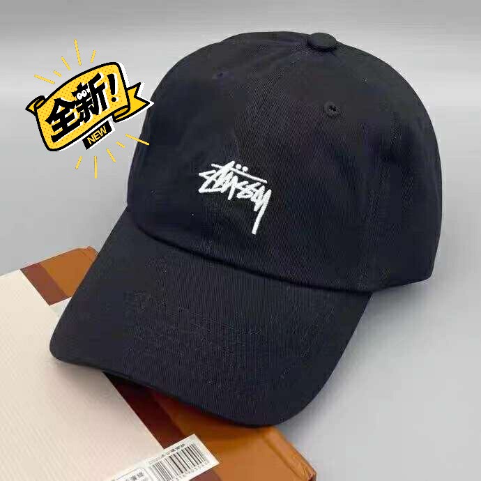 美潮STUSSY斯图西经典款刺绣鸭舌帽 棒...