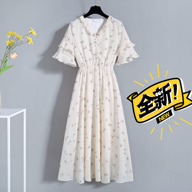 小雏菊连衣裙女闺蜜装新款夏显瘦气质收腰超仙...