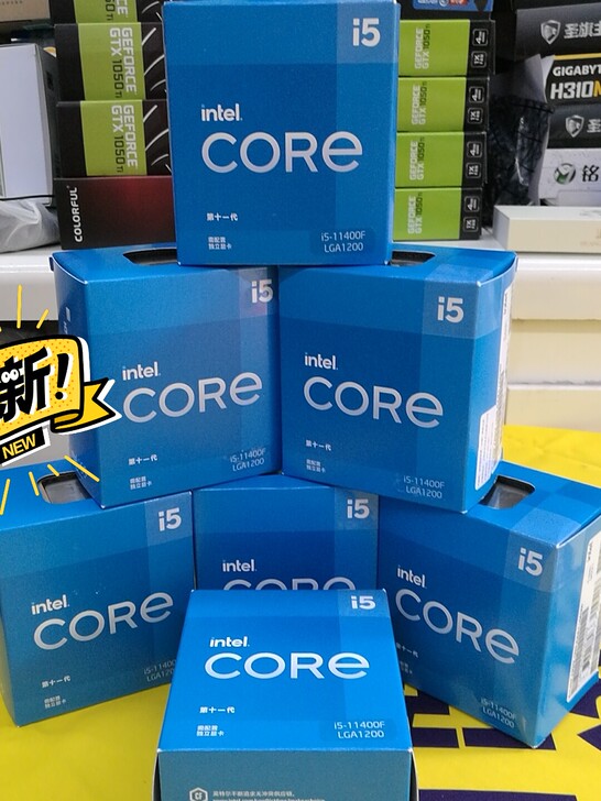 英特尔i5 11400F六核全新CPU处理器