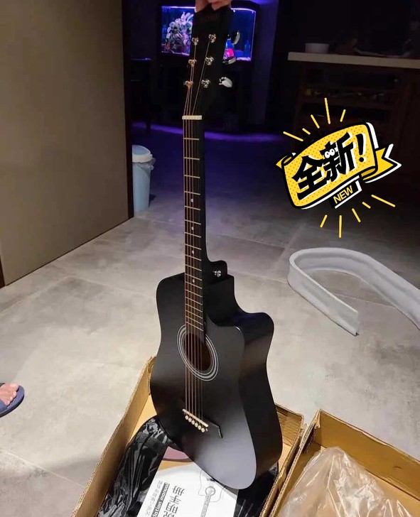 【低价出一批吉他】全新38寸单板吉他新手通...