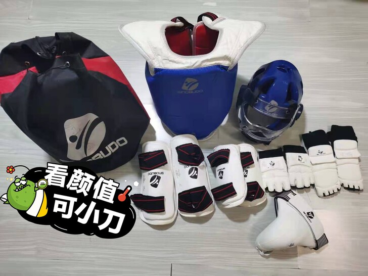 跆拳道护具，9成新，八件套护具齐全：头盔，...