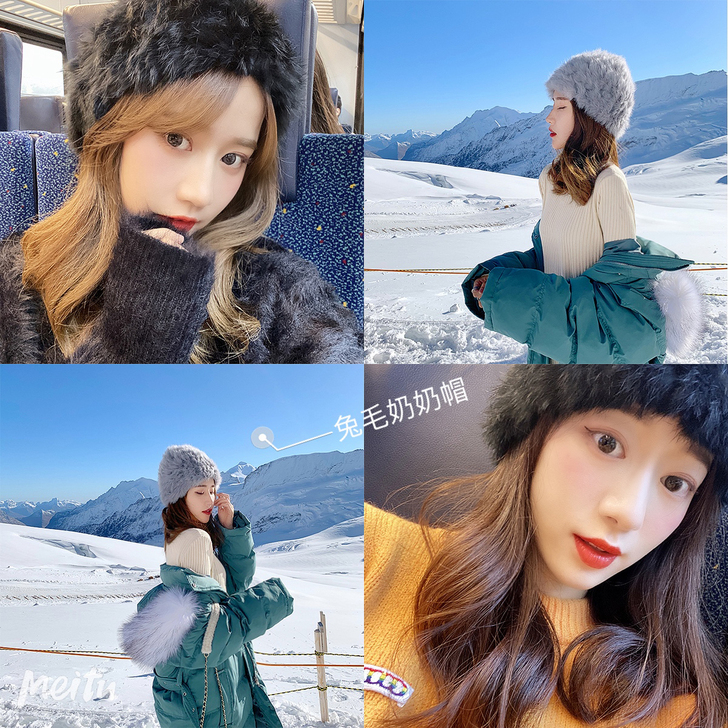 2019冬季新款日系时髦毛茸茸渔夫帽子女韩...