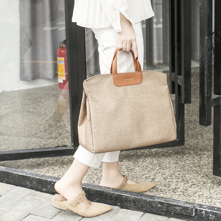 牛津布防水单肩斜挎包女手提包旅行袋韩版公文...