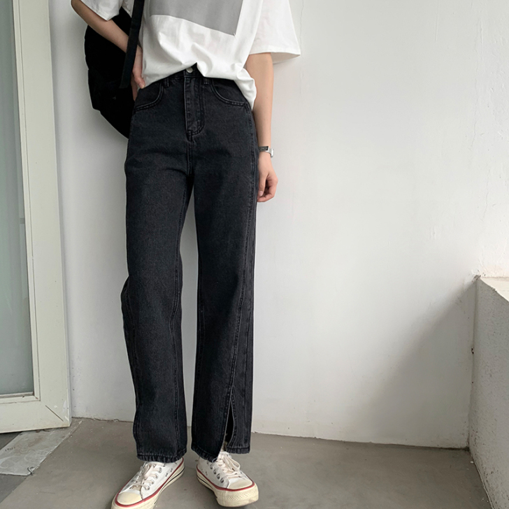 牛仔裤直筒版型