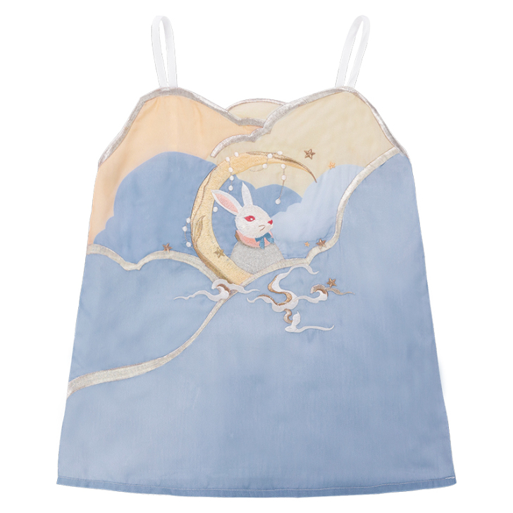 汉尚华莲星月谷宋制汉服女仙气春夏直领对襟衫...