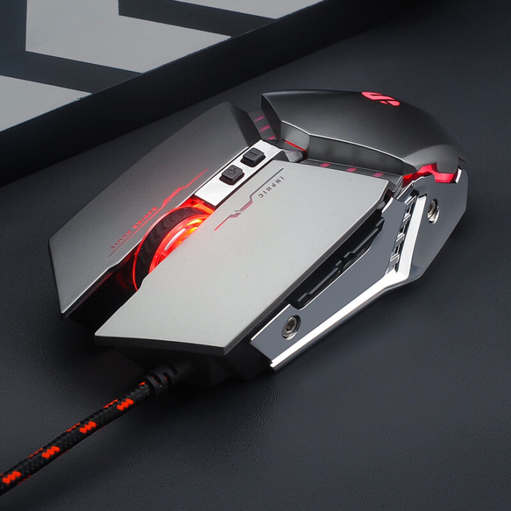 【全新包邮】英菲克PW2金属机械电竞鼠标有...