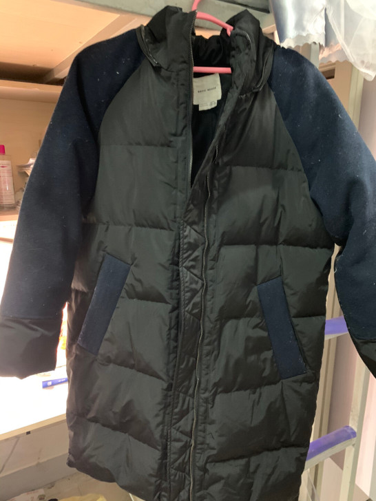 basic house女式羽绒服带毛领 拉...