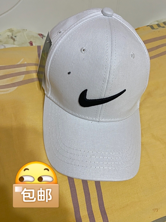 耐克白色软顶新款四季款刺绣小标男女同款可调...