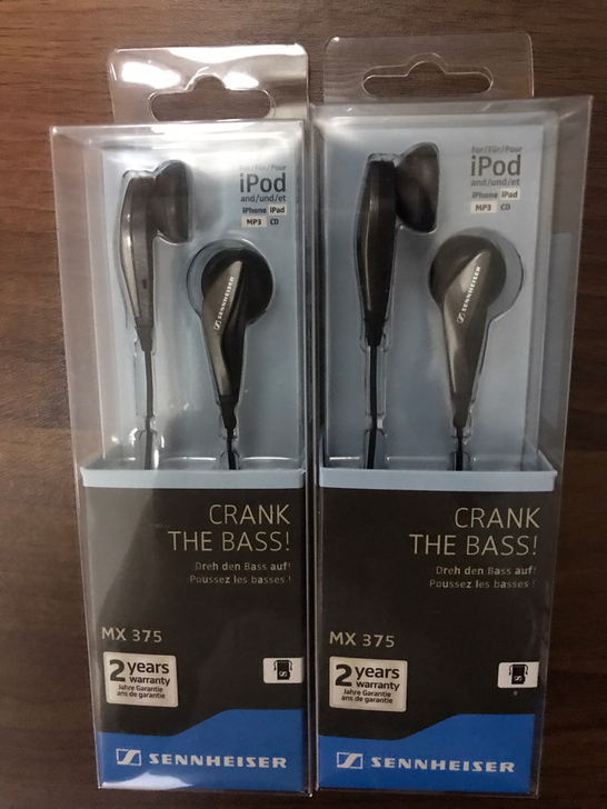 森海塞尔耳机MX375耳塞式重低音音乐耳机