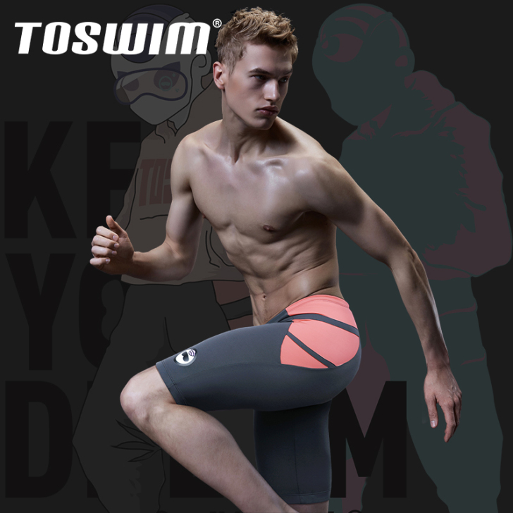 TOSWIM拓胜游泳裤男士泳衣五分温泉宽松...